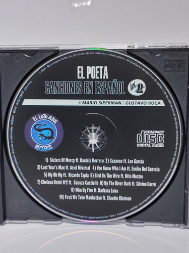 Cd El Poeta En Español Leonard Cohen Siperman Roca Vol 1 Y 2