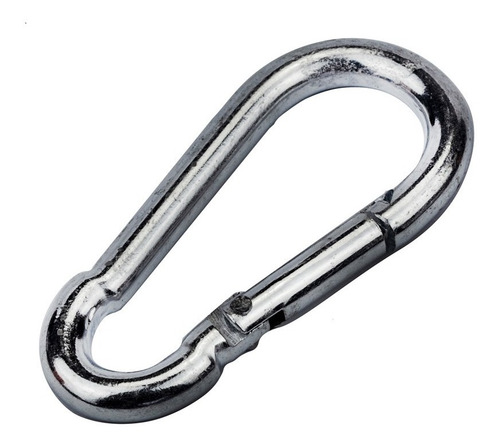 Imagem 2 de 6 de Kit 25 Mosquetão Galvanizado Com Trava Aço 8x80mm Beltools