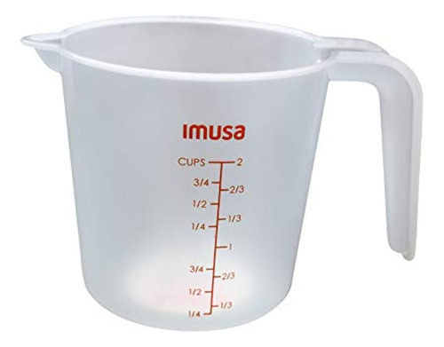 Imusa Usa Vaso Medidor De Plástico De 2 Tazas, Transparente