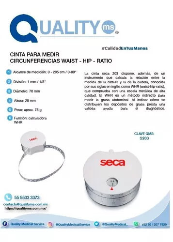 SECA 203 CINTA MÉTRICA PARA MEDIR CINTURA-CADERA