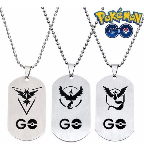 Colar Cordão Pokemon Go Ash Pikachu Team Mystic Azul