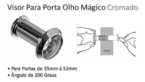 Visor Olho Magico Segurança Dourado Produzido Em Latão