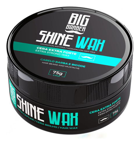 Cera Modeladora Shine Wax Big Barber 75g Pasta Finalizadora