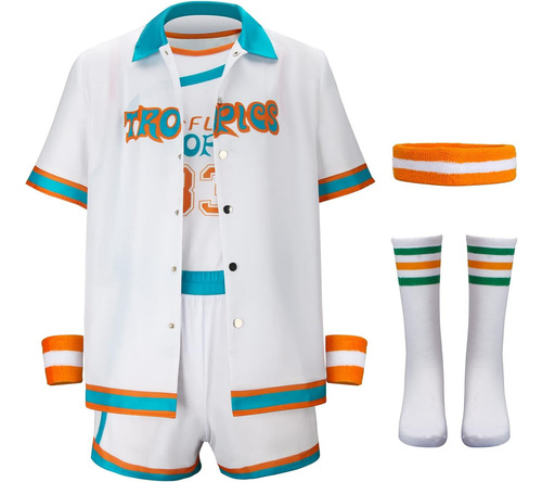 Semi-pro 33 Jersey Jackie Moon Disfraz Flint Tropics Camisa 