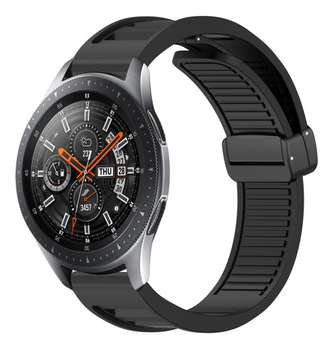 Black Silicone Strap For Samsung Galaxy Watch 46mm
