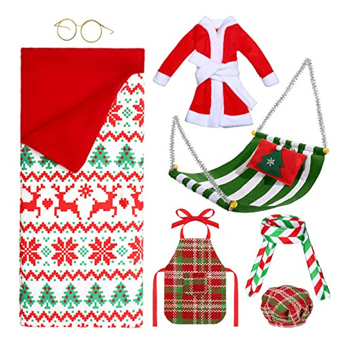 Conjunto De Accesorios Muñeco Elfo De Navidad, Inclu