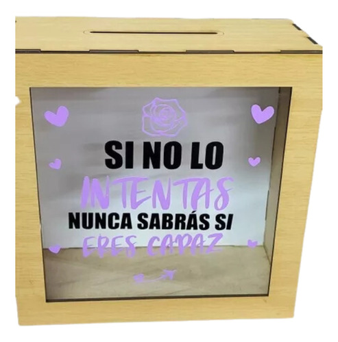 Alcancía De Madera Personalizada 19x19x9cm