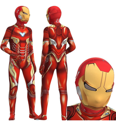 The Avengers Iron Man Mono Traje Cosplay Para Niños Adultos A