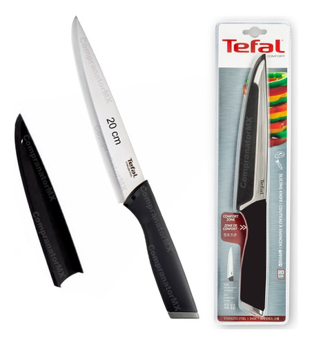 Cuchillo Rebanador 20cm Acero Inoxidable T-fal Profesional