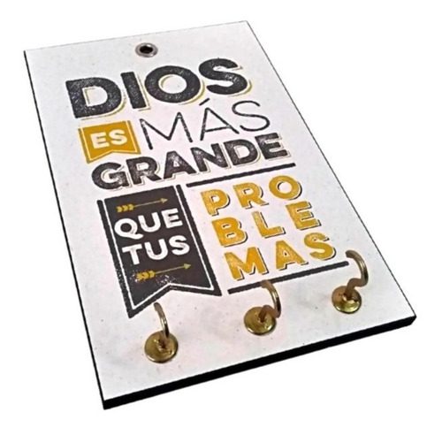 Porta Llaves - Regaleria Cristiana - Dios Es Mas Grande