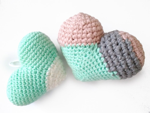Peluche De Corazones Amigurumi, De Lana Tejidos A Crochet