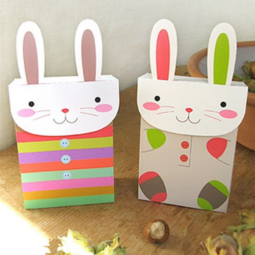 Kit Imprimible De 3 Bolsas Cajas De Conejos De Pascuas 