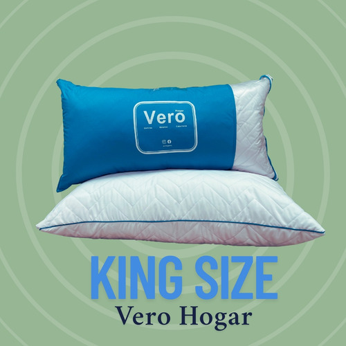 Almohada Tipo Soñare Zigzag Vero Hogar King Blanco Zigza