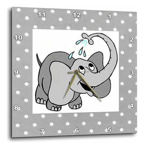 3drose Dpp__2 Adorable Bebé Elefante Sobre Puntos Grises Y B