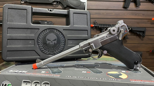 Airsoft Pistola We Luger P08 6 Gbb Fullmetal Blowback