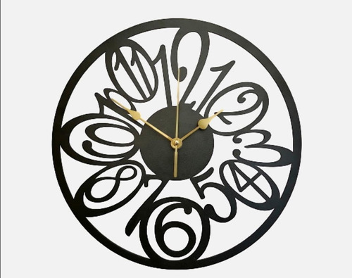 Reloj De Pared Metálico Moderno