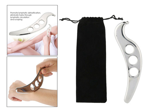 Herramienta De Masaje Raspador Gua Sha De Acero Inoxidable Q