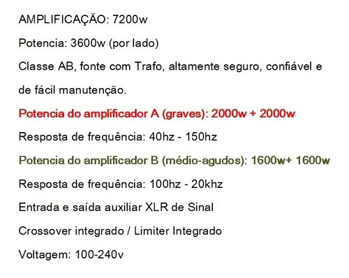 Caixa Ativa Line Array Estereo 6 Caixas Pa Amplificado 7200w