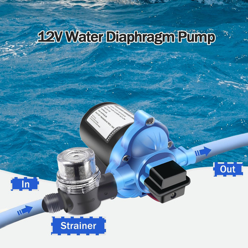 Bomba De Diafragma De Agua, 12 V Cc, Flujo De 4.0 Gpm, ...