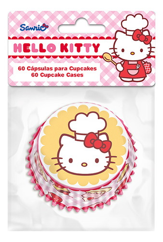 Capsulas Papel 0.5x3.5 Cms Hello Kitty 60 Unidades