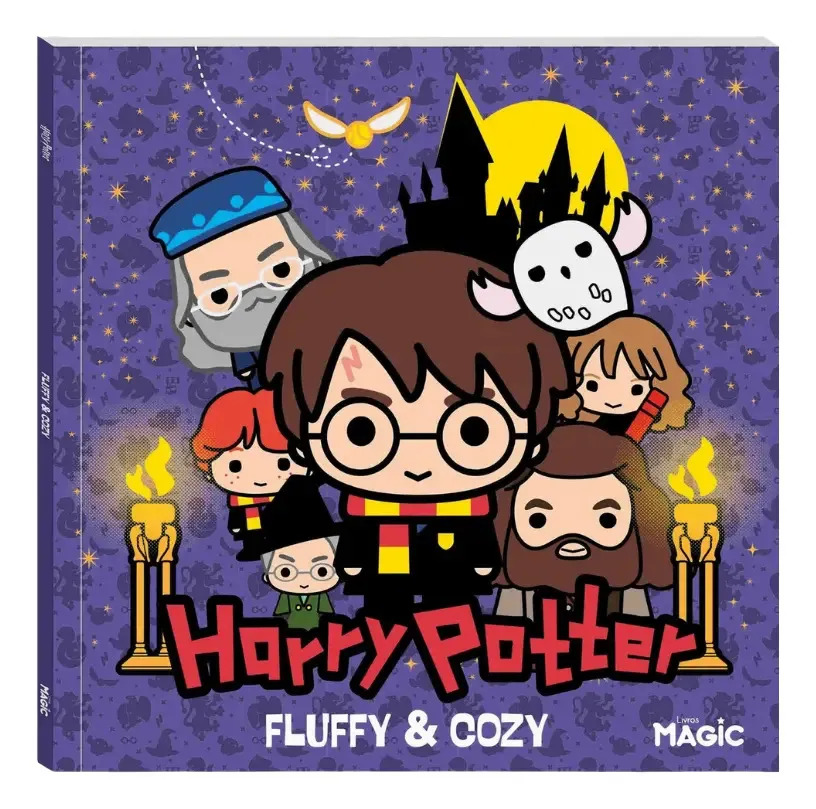 Livro Harry Potter - Fluffy & Cozy Para Colorir Estilo Bobbie Goods