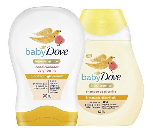 Shampoo 200ml + Condicionador Dove Baby Glicerinada 200ml