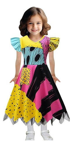 Disfraz Sally Para Niña Disfraz Halloween Juego Rol Vestido