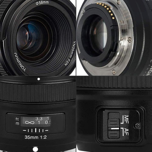 Lente Yongnuo fijo 35mm F2.0 compatibles con camaras Nikon