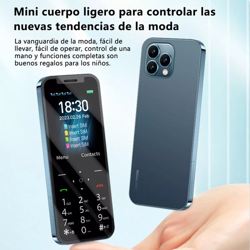 Mini Teléfono Ultraligero Barato A6 2.4 Pulgadas Ram 32 Gb Y Rom 32gb Negro