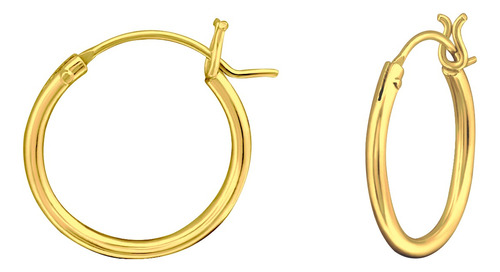 Aros Hoop Gold Francés 1.2 Mm X 14 Mm Celenyka