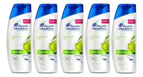 5 Shampoo Head & Shoulders Manzana Fresh 180ml