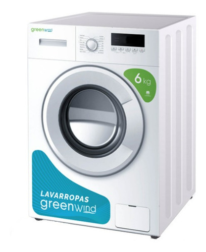 Lavarropas Automático Greenwind 6kg Carga Frontal Blanco