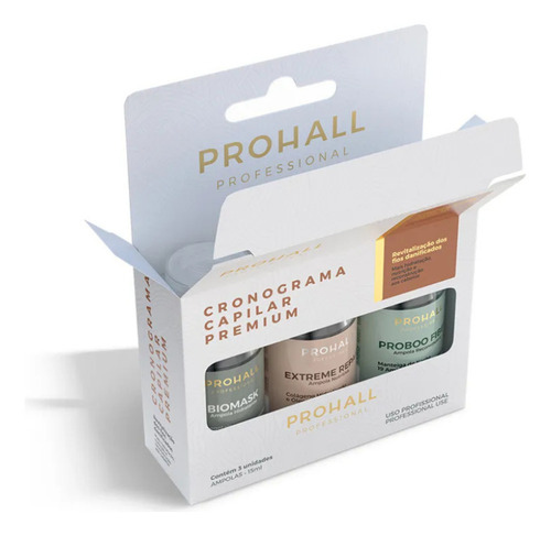 Cronograma Capilar Premium 3 Ampolas 15ml Cada Mais Brindes