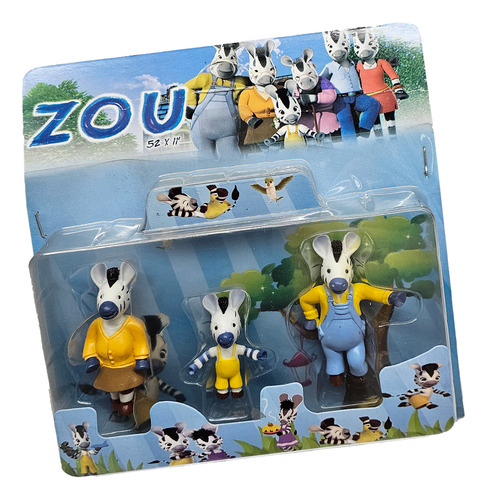 Muñecos Personajes Zou Blister X3
