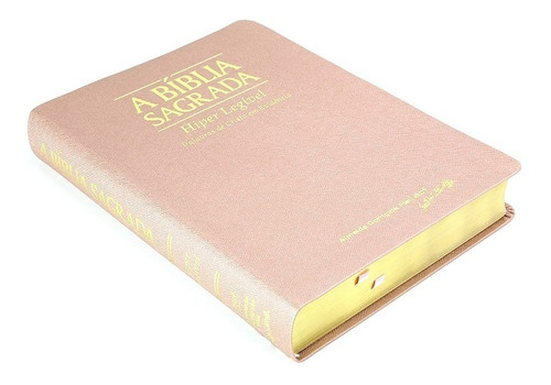 Bíblia Sagrada Trinitariana Letra Hiper Legível - Ouro Rosa 