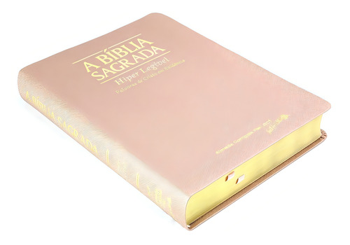 Bíblia Sagrada Trinitariana Letra Hiper Legível - Ouro Rosa 