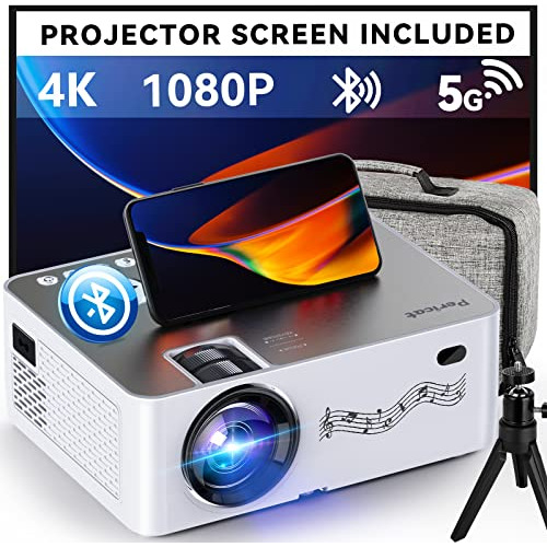 Proyector Con Wifi Y Bluetooth, Wifi 5g, Proyector De Video 