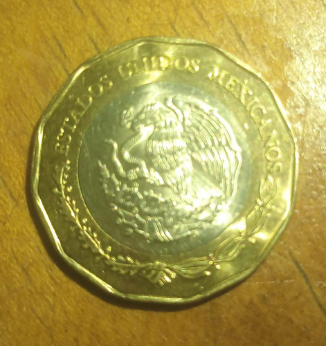 Moneda 20 Pesos Mexicano 100 Años Fundación Lunar