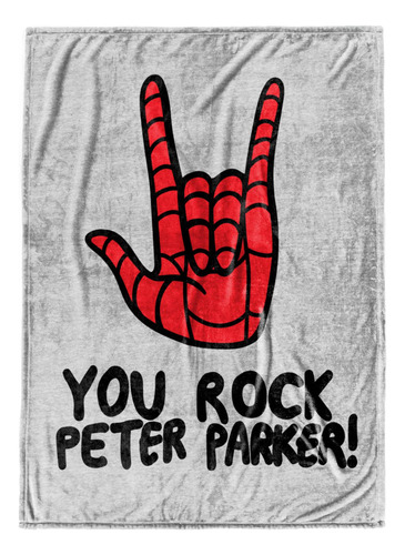 Marvel Spiderman You Rock Peter Parker - Manta De 50 X 70 P