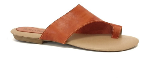 Imagem 1 de 4 de Chinelo Feminino Rikastore Em Couro Legítimo