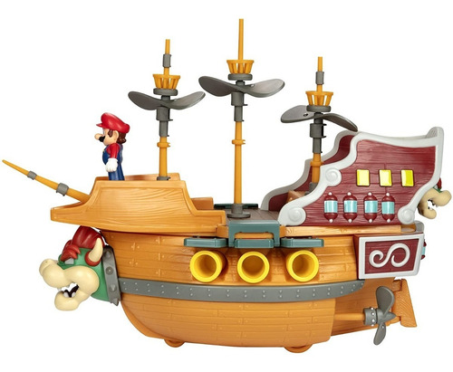Set De Lujo Super Mario: Barco Dirigible Bowser Con Sonidos