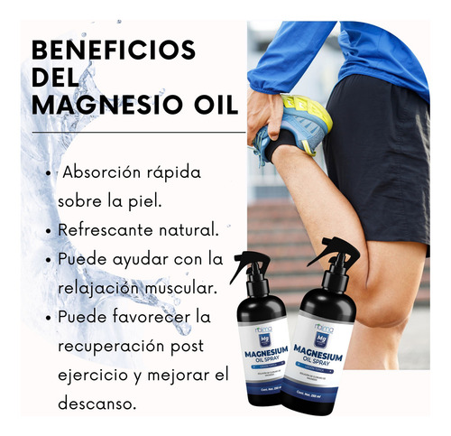 Aceite De Cloruro De Magnesio 250 Ml Concentrado Spray Fragancia Neutra
