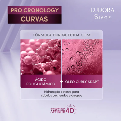 Kit Pro Cronology Curvas Eudora Siàge Shampoo+condi+máscara