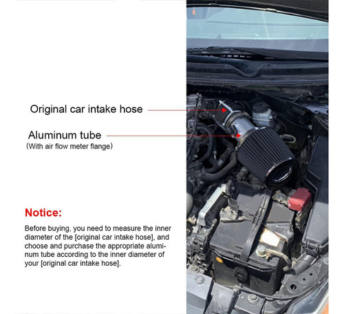Accesorios De Adaptador De Sensor De Flujo De Aire De 76 Mm
