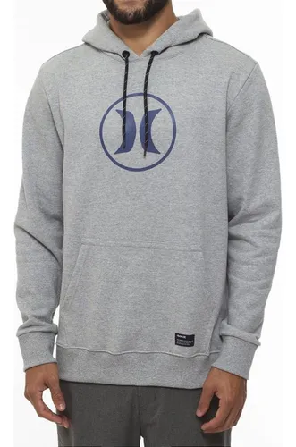 Moletom Hurley Canguru Circle Icon Wt23 Cinza Mescla