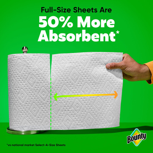 Sábana Completa Paper Towels Bounty, Color Blanco, 2 Rollos