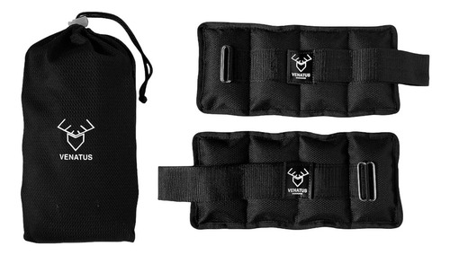 Polainas Deportivas Tobilleras Ajustables 1kg Color Negro