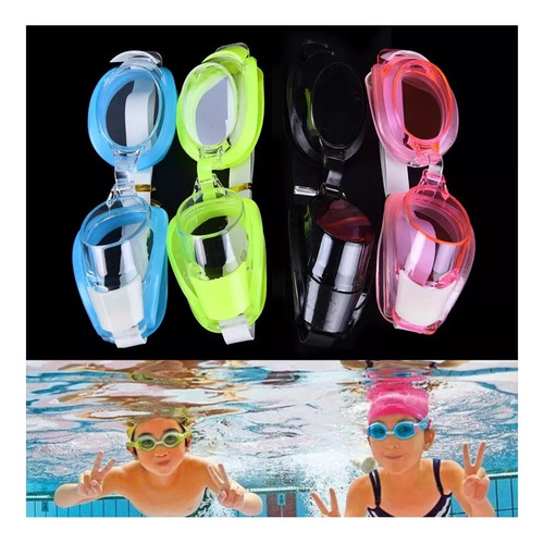 Lentes Gafas De Buceo Tapones De Oídos Estuche Gafas Piscina