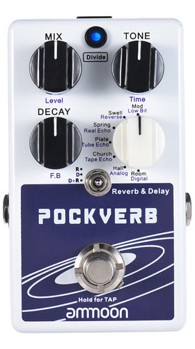 Pedal De Efectos Pockverb Bypass Ammoon Effects Delay Reverb