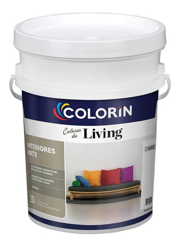 Látex Interior Colores De Living Blanco 20 Lts. Colorín